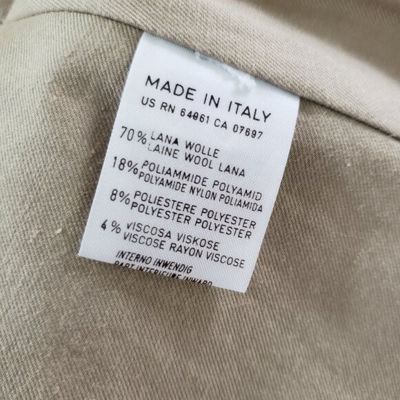 Vintage Blue Family Benetton Brown Striped Long Sleeve Jacket Size Large - Picture 7 of 7